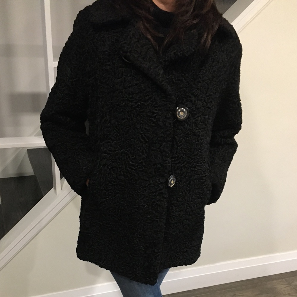 Astrakhan Persian lamb fur coat